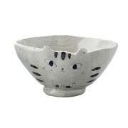 【ご紹介します！安心の日本製！クラフトマンハウスの陶磁器 食器】手作り白猫飯碗