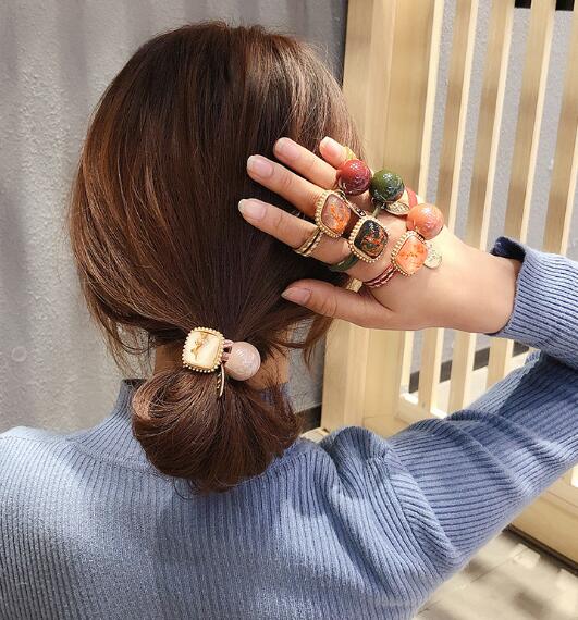 レディース 可愛い  ヘアアクセサリー  髪飾り 髪ゴム 永遠の花 ヘアゴム  ４点セット