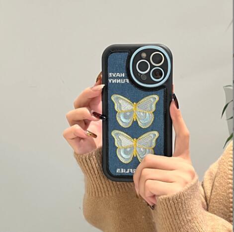 携帯ケース スマホケース スマホカバー iPhoneケース 蝶々 個性 刺繍 トレンド 人気