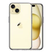 iPhone15 側面ソフト 背面ハード ハイブリッド クリア ケース クワガタムシ 昆虫