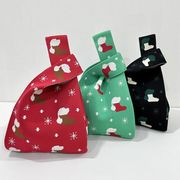 【クリスマスムード】バッグ・おしゃれ・ニットバッグ・大容量バッグ  ・かわいい・買い物袋