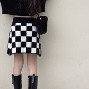★Girls★　子供スカート　90~140cm　ブロックチェックミニスカート　韓国キッズファッション