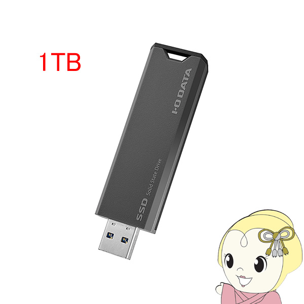 スティックSSD USB 10Gbps（USB 3.2 Gen2）対応 1TB アイ・オー・データ機器 SSPS-US1GR