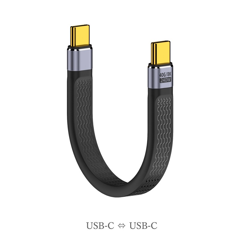 USB-C ⇔ USB-Cケーブル 映像 /充電 /転送 /0.1m /240W /USB4 8K対応 USB4