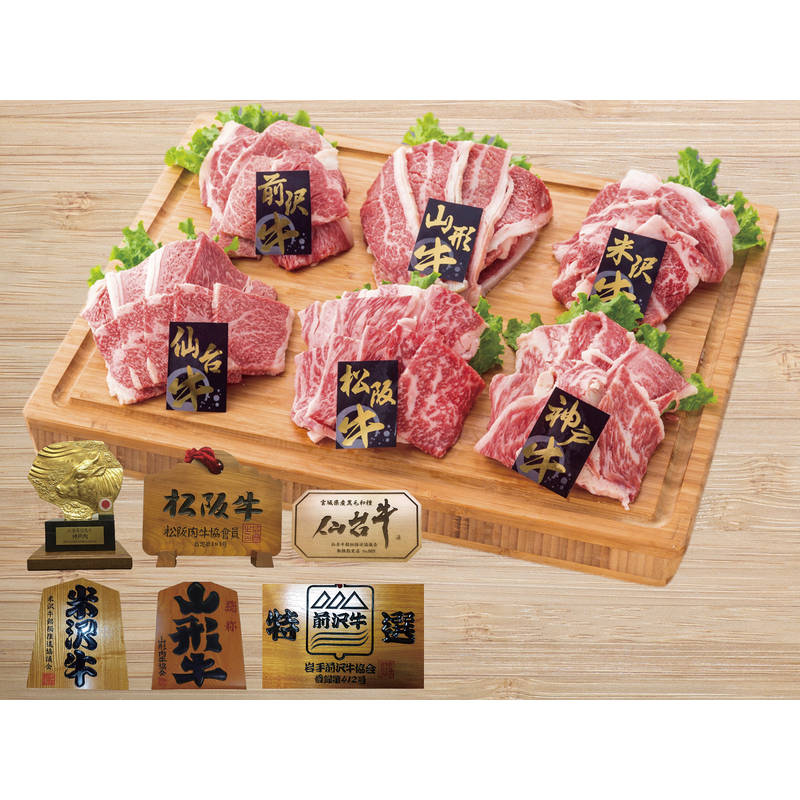 パネルスタイル目録ギフト 6大銘柄牛焼肉セット1.2kg 3225-300