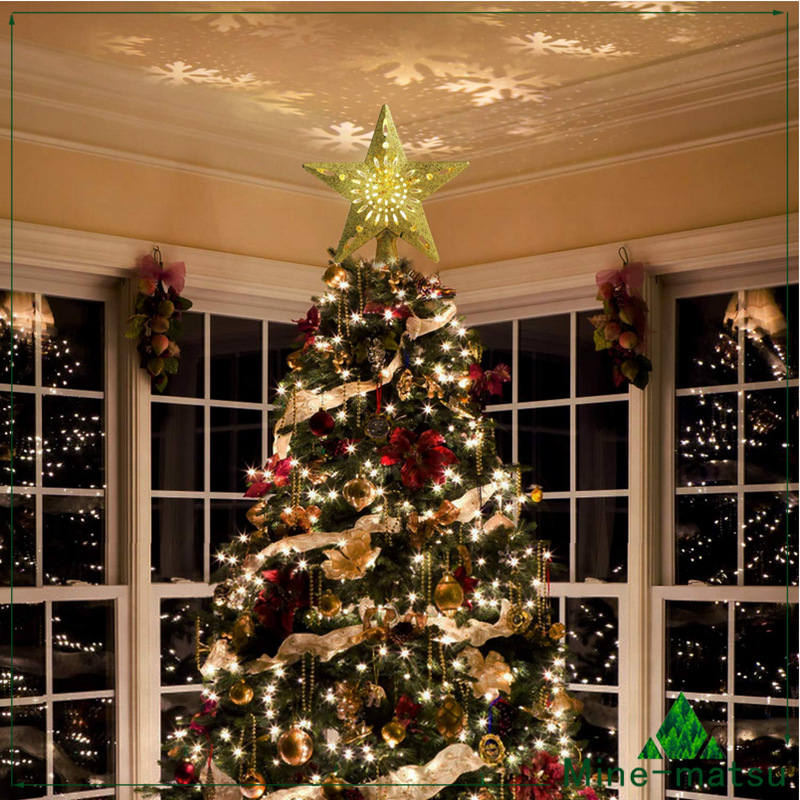 Christmas限定 プロジェクションランプ LED 置物 飾り星 ライト