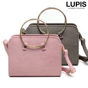 バッグ  レディース 2way ハンドバッグ ショルダーバッグ スクエア 上品 シンプル リング 大人っぽ