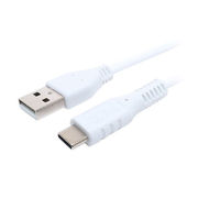 ミヨシ シリコンUSB2.0ケーブル AtoC 2m ホワイト USB-YCA20WH