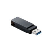 エレコム キャップ回転式USBメモリ(ブラック) MF-RMU3B128GBK