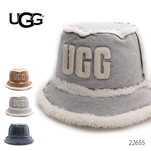 UGG バケットハット もこもこ 韓国 ボア 帽子 バケハ - ハット