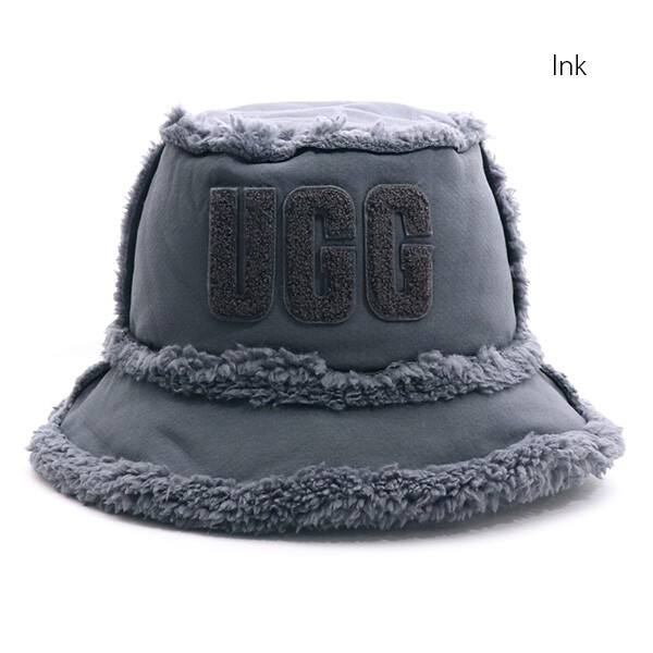 UGG アグ ボア バケットハット もこもこ バケハ ロゴ ハット