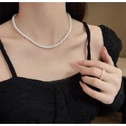 満足度99％ 真珠のネックレス 軽い贅沢 宴会場 レトロ 米粒 ミニマリスト 鎖骨鎖 ネックレス 結婚式