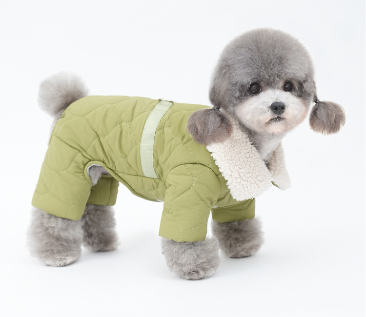 mineka&Pet ペット服 犬服　ねこ服 犬の服 中綿ジャケット 足付 2kg-11kg
