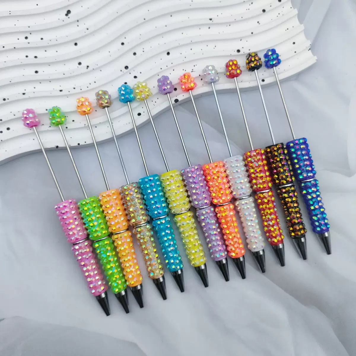 カスタムボールペン キラキラビーズボールペン 手芸DIY 筆記用具