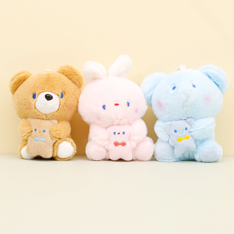 かわいい動物 クマ ウサギ ゾウ アヒル キーホルダー ぬいぐるみ