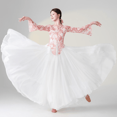 新品 ダンス教室 ベリーダンス ベリードレス 初心者 練習 不規則 花柄ブラウス シャツ スカート M-XL