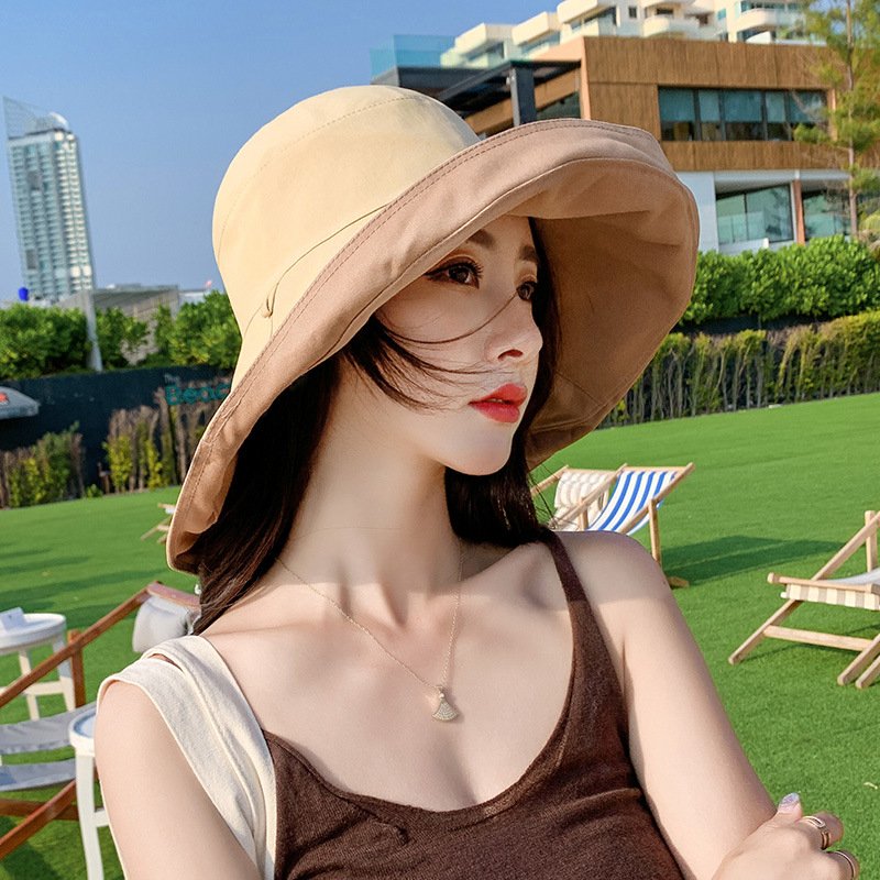 紫外線対策 折りたたみ 二重帽子 レディース UVカット ビーチ 大きいサイズ 小顔対策 夏 春