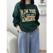 【韓国ファッション】2024年春新作　ニューヨークアメリカ　スウェット　トップス