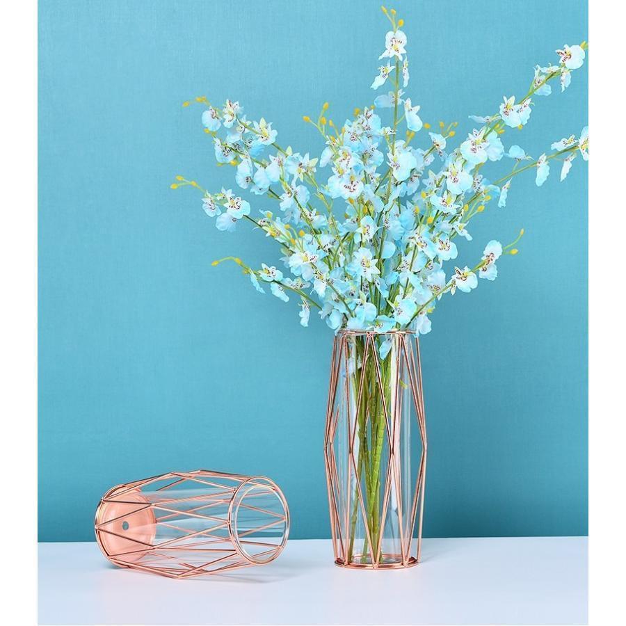 花瓶 花びん フラワーベース 卓上 装飾 フラワースタンド ワイヤーフレーム 瓶型 ボトル型 おしゃれ