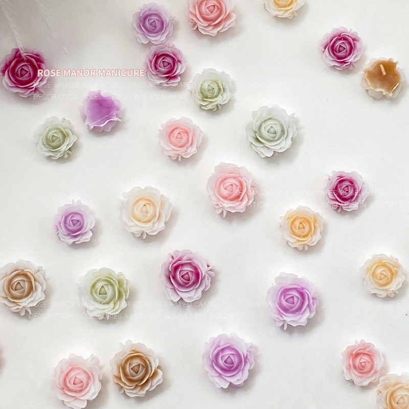 薔薇 バラ 花 カボション 満開ローズ コウシンバラ 極小 サイズMIX 