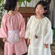 ★Girls★　子供服　80~140cm　子供ワンピース　ラウンドネック　韓国キッズファッション