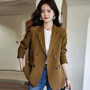 秋冬物  韓国版 ゆったりする デザインセンス ダブルボタン コート 気高い スーツ デザイン感 シンプル