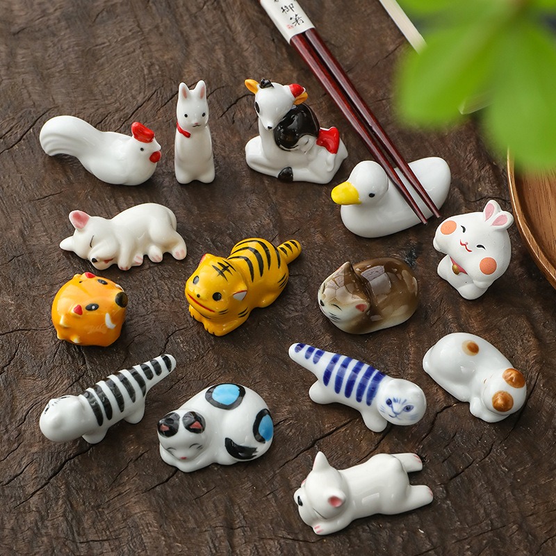 かわいい 箸置き 動物 猫と犬 工芸品  置物 ギフト 飾り物