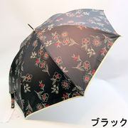 【晴雨兼用】【長傘】遮光率＆UVカット率96％以上！フラワースケッチ柄大判ジャンプ傘