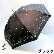 【晴雨兼用】【長傘】遮光率＆UVカット率95％以上！水玉と文鳥柄大判ジャンプ傘