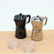 コーヒーポット  カップ  ミニチュア   置物   装飾  小物  インテリア   ドールハウス用  模型