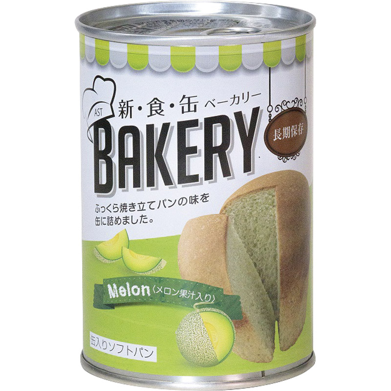 新・食・缶ベーカリー缶入りソフトパン ５年保存 メロン果汁入り　１００ｇ 321734