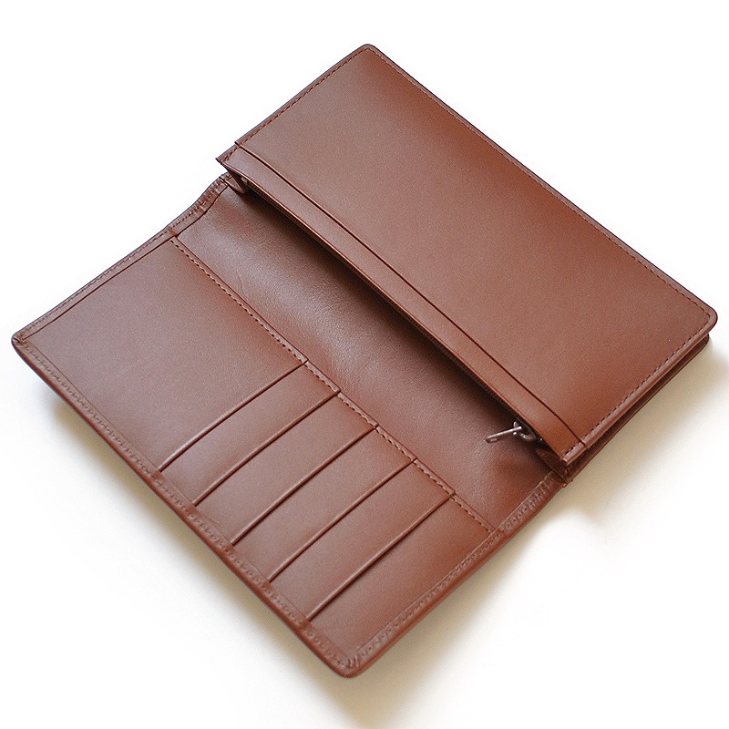 イタリア産馬毛革 牛革 日本製 男女兼用 シンプルロングウォレット TK  