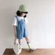 2024 韓国風子供服  ベビー服  デニム オーバーオール サロペット  ジーンズ ズボン