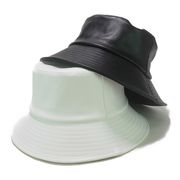 スタンダードハードエコレザーバケットハット　ヤング帽子