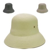 　ペーパー織りバケットハット　レディース帽子