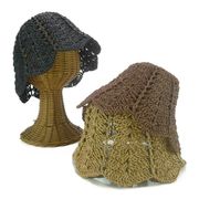 　スカラップ透かし編みペーパーチューリップハット　レディース帽子