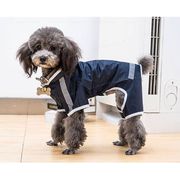 犬用レインコート犬の服ドッグウェアレインポンチョ帽子付き可愛い雨具透明雨の日お散歩