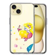 iPhone15 側面ソフト 背面ハード ハイブリッド クリア ケース Young mermaid 1