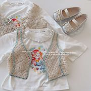 子供服　80~130cm　キッズTシャツ　人魚姫T　マーメイド半袖　韓国キッズファッション