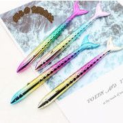 【特価】 ボールペン 人魚姫 可愛い 事務用 筆記用具 文房具 黒インク0.5MM/ブルーインク1.0MM 4色展開