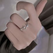 2色 四芒星のリング 女性の指輪 フリーサイズのリング ファッション 星のアクセサリー
