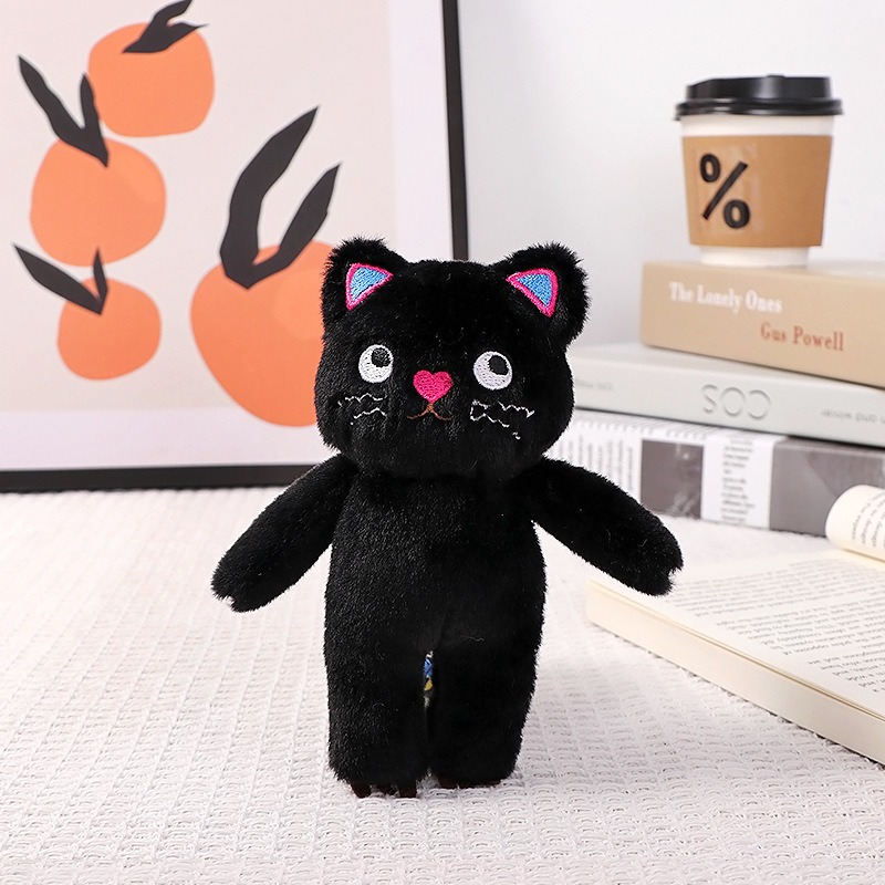 2色 韓国で流行 ぬいぐるみ 猫のキーホルダー ピンク 黒 ネコ 猫のキーチェーン 可愛い 猫雑貨 個人事業主 KEI.ko.Labo  問屋・仕入れ・卸・卸売の専門【仕入れならNETSEA】