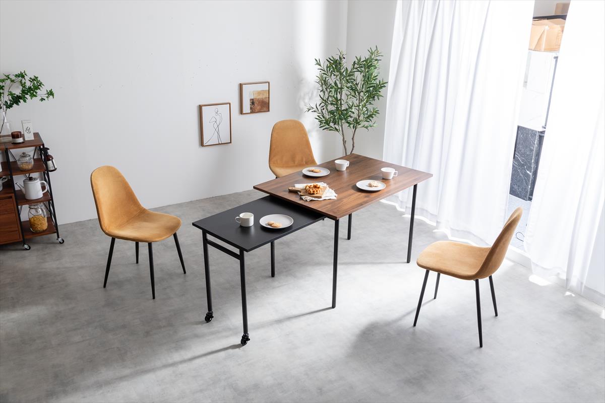 幅110?194cm】Libre 伸縮スライド式ダイニングテーブル長方形 | 卸売