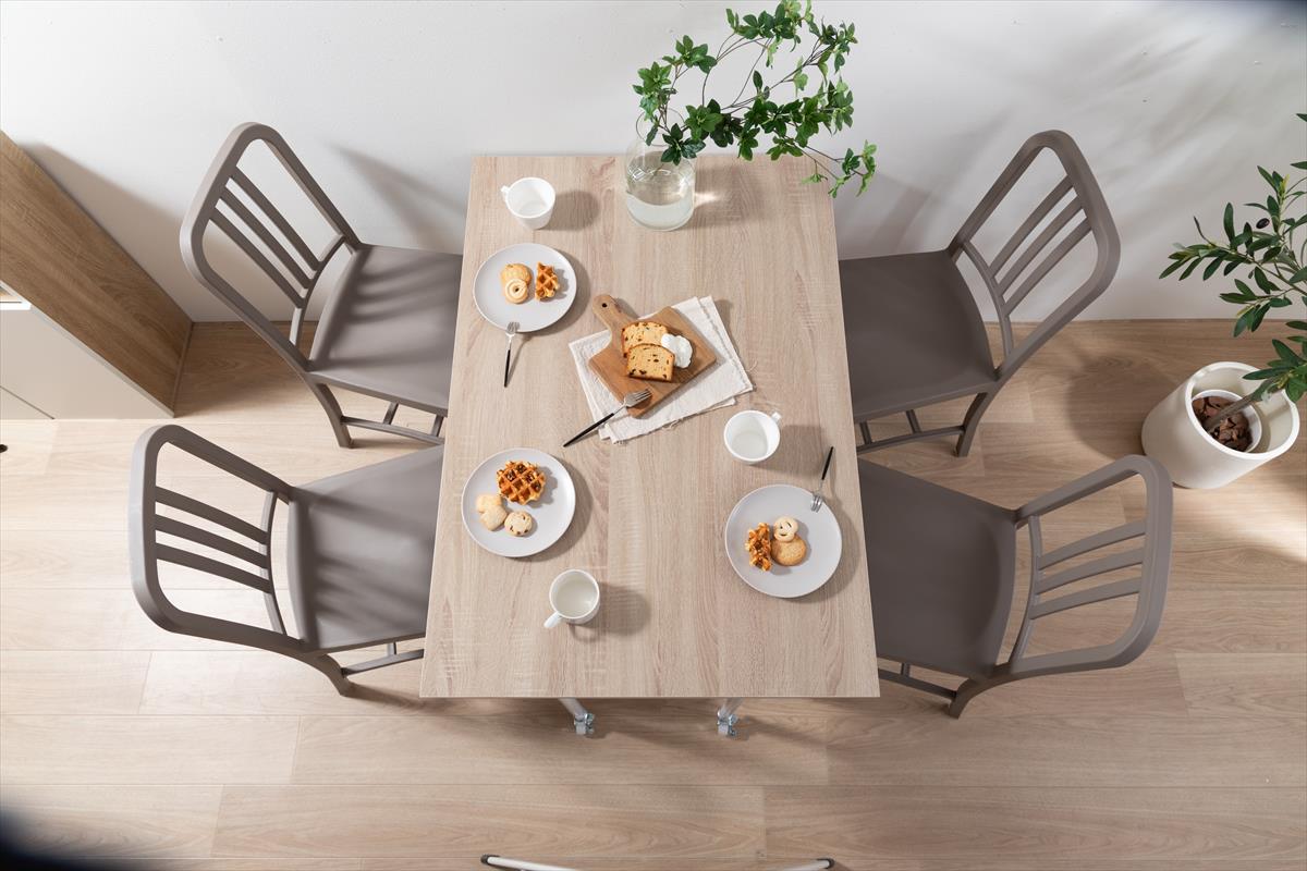 幅110?194cm】Libre 伸縮スライド式ダイニングテーブル長方形 | 卸売