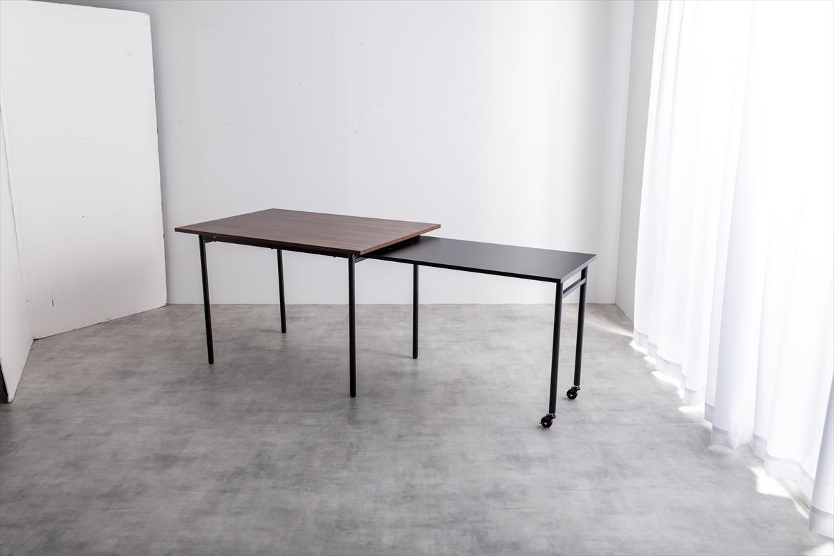 送料無料】【幅110～194cm】伸縮スライド式ダイニングテーブル長方形