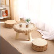 無垢材籐の小さなコーヒーテーブル和風の小さなテーブルローテーブル織り畳テーブル
