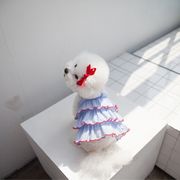 夏 薄手 ペット服 ペットプリンセスドレス 小型犬 犬服 猫服