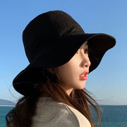 漁師帽子を両面かぶるins韓国版春夏新作サンバイザー日系カジュアルシンプル100均防風盆帽