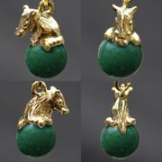 干支ストラップ 亥（い） アベンチュリン◆10mm玉◆