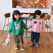 秋の新作子供服 女の子 韓国人気セーター 丸首 カジュアルトップス